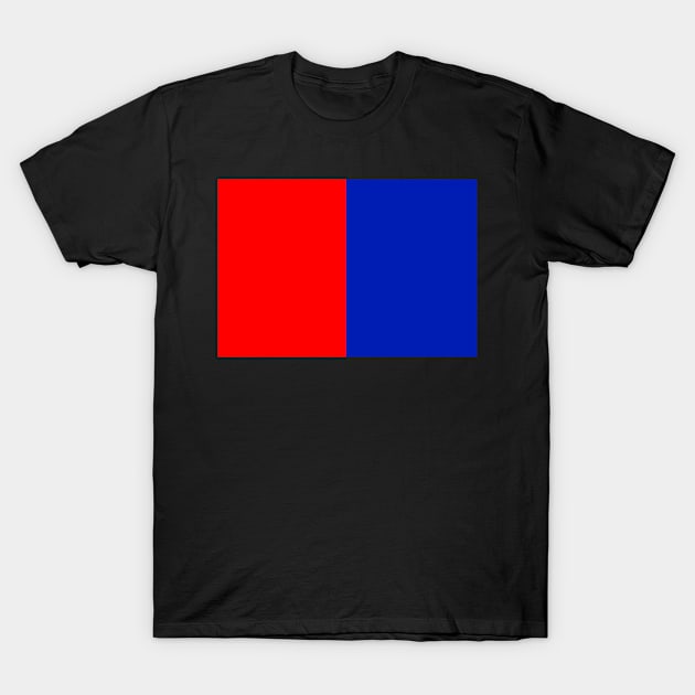 USA Red Blue T-Shirt by HappyGiftArt